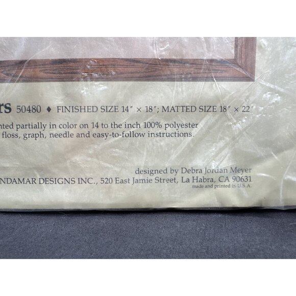 Teddy And Flowers Counted Cross Stitch Kit Charming Craft Project Country Cottag - Picture 5 of 6